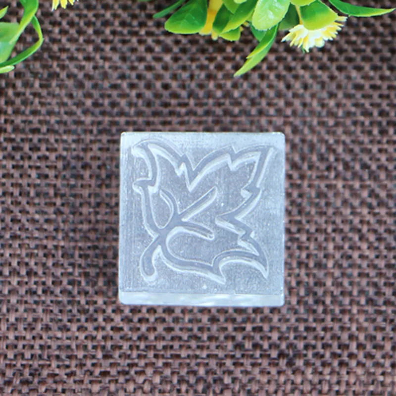 Handmade Soap Stamp, Flower Tree Leaves Pattern, Clear DIY, Natural Acrylic, Decorative, Soap Making Tools