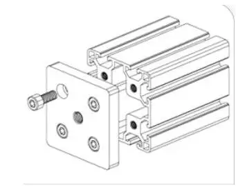 Wkooa End Connection Joint Plate Aluminum Profile Parts