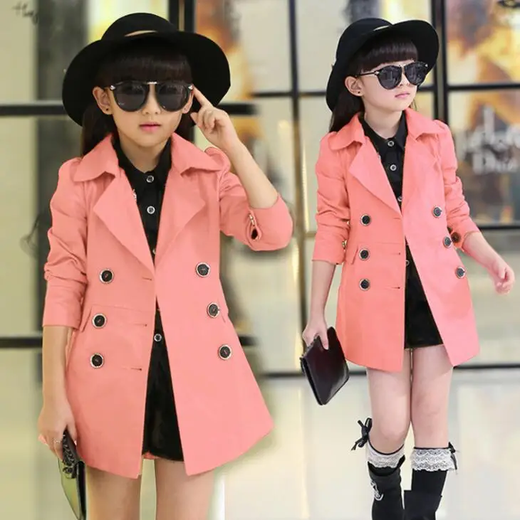 New Spring Autumn Jacket For Girls Coat Teenage Children Outerwear Girls Clothes Windbreaker 4 6 8 10 12 14 Year