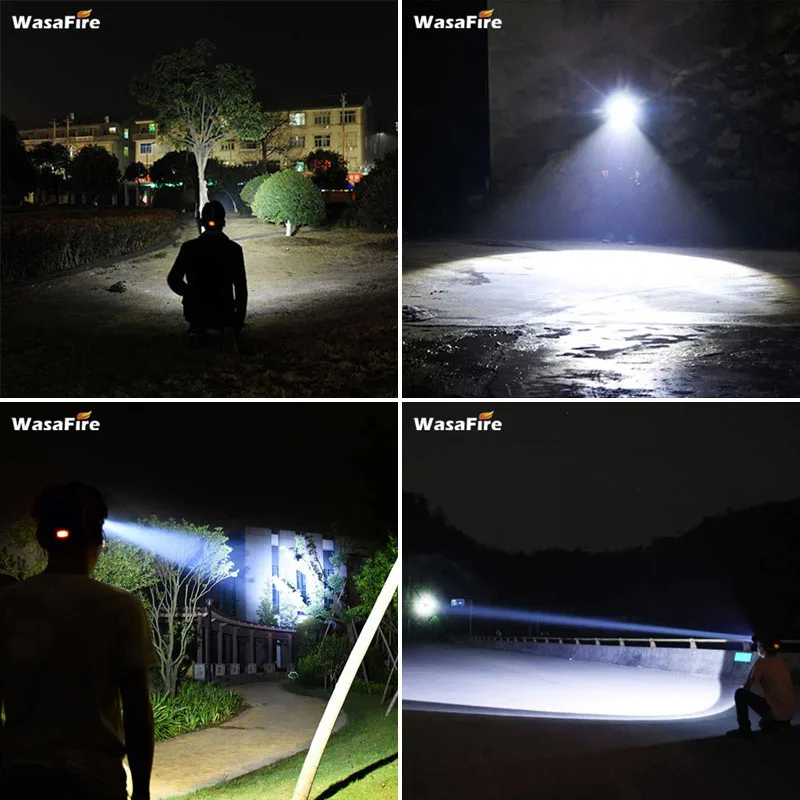 10000 Lumens 3 LED Headlamp Forehead Flashlight Head Torch Light Rechargeable Headlight by 18650 Battery For Camping Fishing