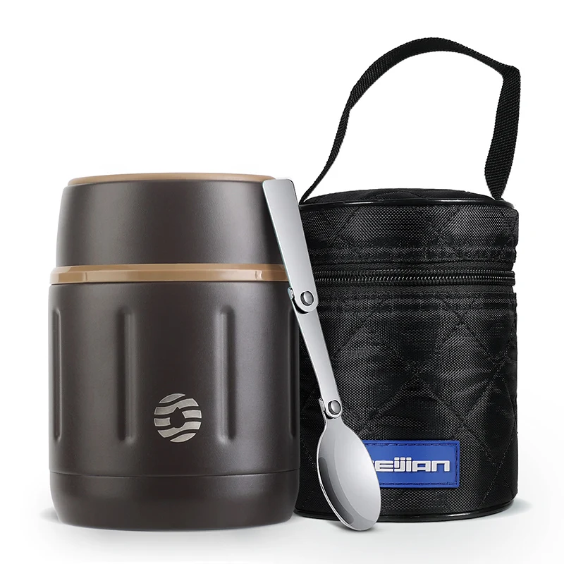 Fjbottle 500ml Food Thermos,  316 Stainless Steel Vacuum Insulated Food Jar With Spoon Kids Lunch Bo