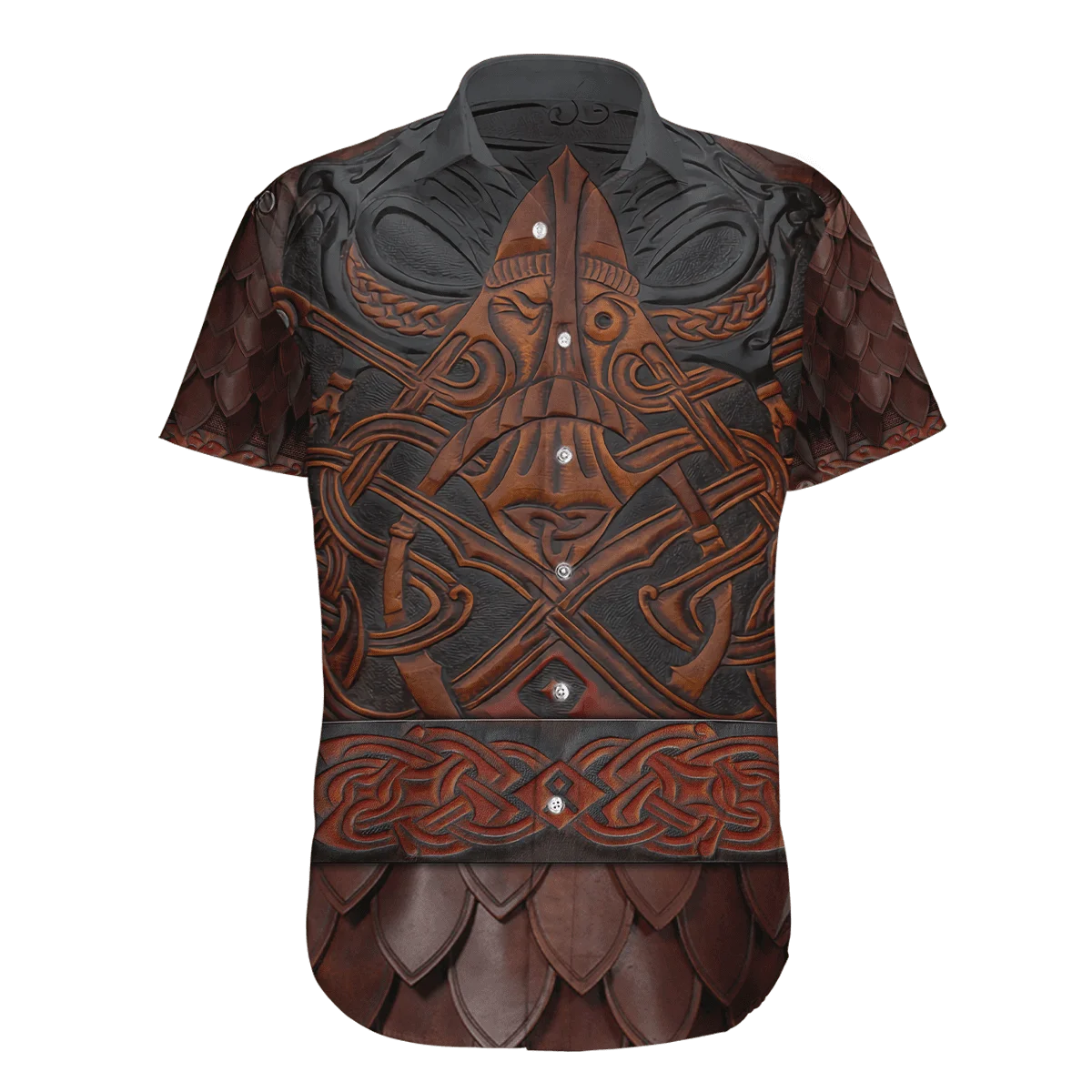 2022 Hot Summer Hawaii Short sleeve Shirts Warrior Chain Armor Tattoo 3D Printing Hawaiian Shirt Mens Casual Beach Shirt CY02