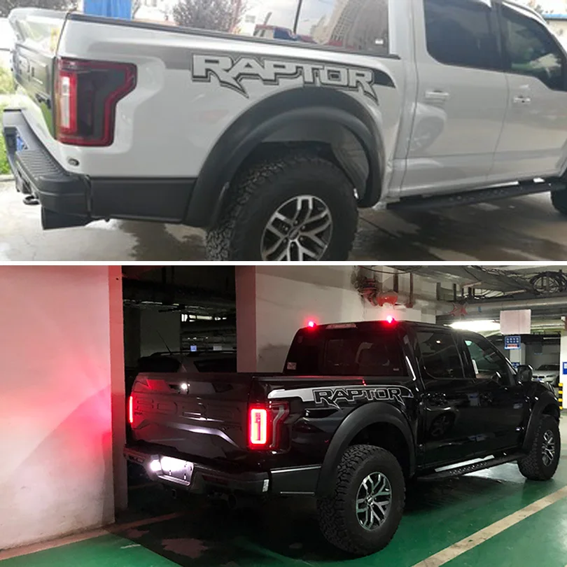 Kolorowa naklejka winylowa na tylne drzwi bagażnika do Forda F150 F-150 Raptor 2015-2019