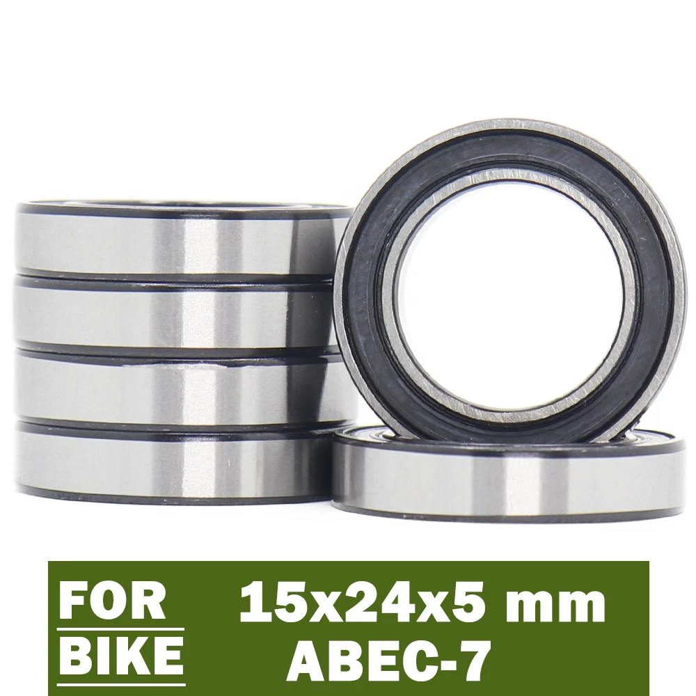 

6802-2RS Bearing 15*24*5 mm ( 6 PCS ) ABEC-7 15 24 5 6802RS Ball Bearings For Bicycle Hub Front Rear Hubs Wheel