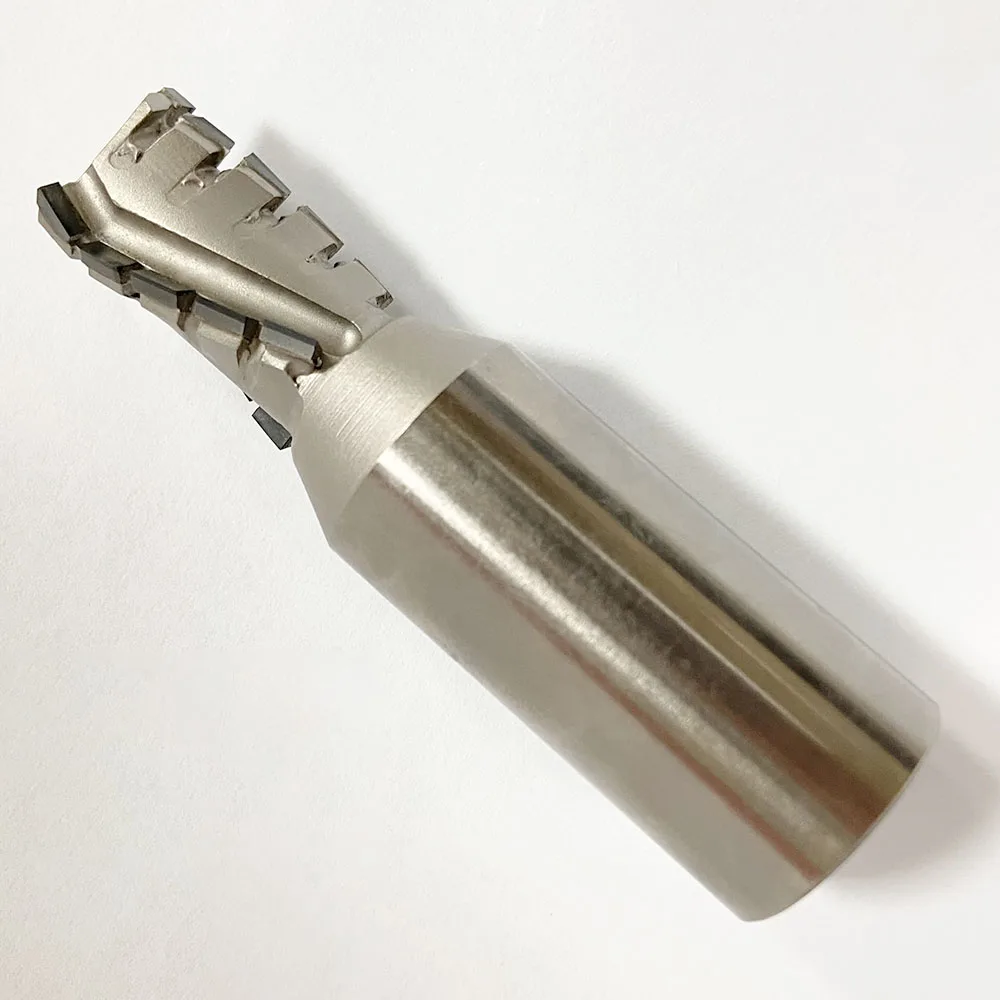 25 x 20 x 30H - (3+3)Z Diamond Three Flute Spiral Milling Cutter CNC Milling Cutter Woodworking Router Bits for MDF,Plywood
