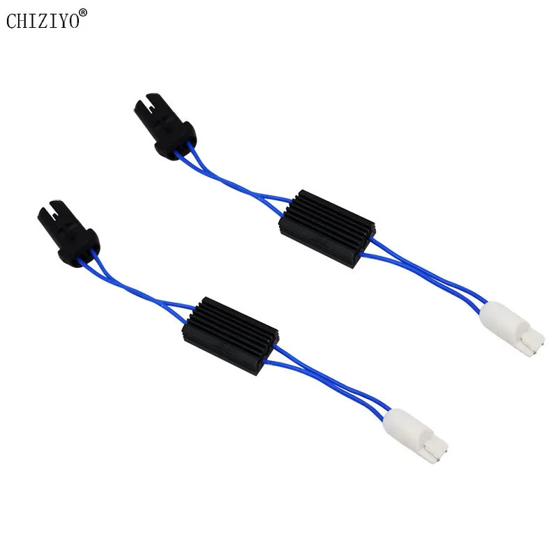 2pcs 12V LED Warning Canceller Decoder 501 T10 W5W Car Lights NO Error Canbus OCB Load Resistor Code Reader Diagnostic CHIZIYO