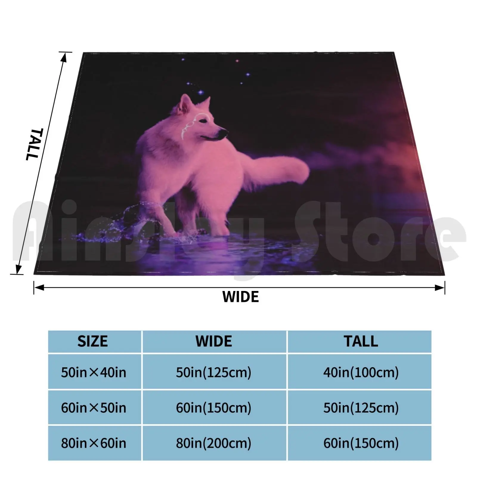 Pink Shepherd Blanket Fashion Custom Pink Dog Perro Wolf Sheperd Water Sign Fireflies Fantasy Fairytale