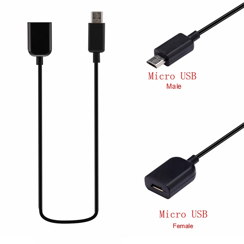 1m Micro USB 2.0 B 5pin Male to Female M/F Extension OTG Cable Support MHL Charging Data Charger Lead Extender With shielding