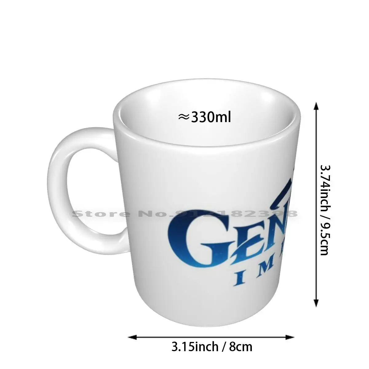 Genshin Impact Logo Ceramic Mugs Coffee Cups Milk Tea Mug Genshin Impact Paimon Genshin Impact Game Genshin Impact Qiqi Genshin