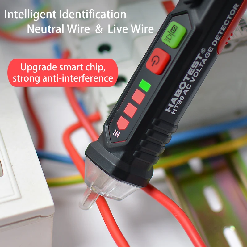 HT90 bezdotykowy czujnik napięcia narzędzia elektryczne wskaźnik napięcia pióro testowe inteligentne okablowanie Breakpoint Finder AC 12-1000V Test