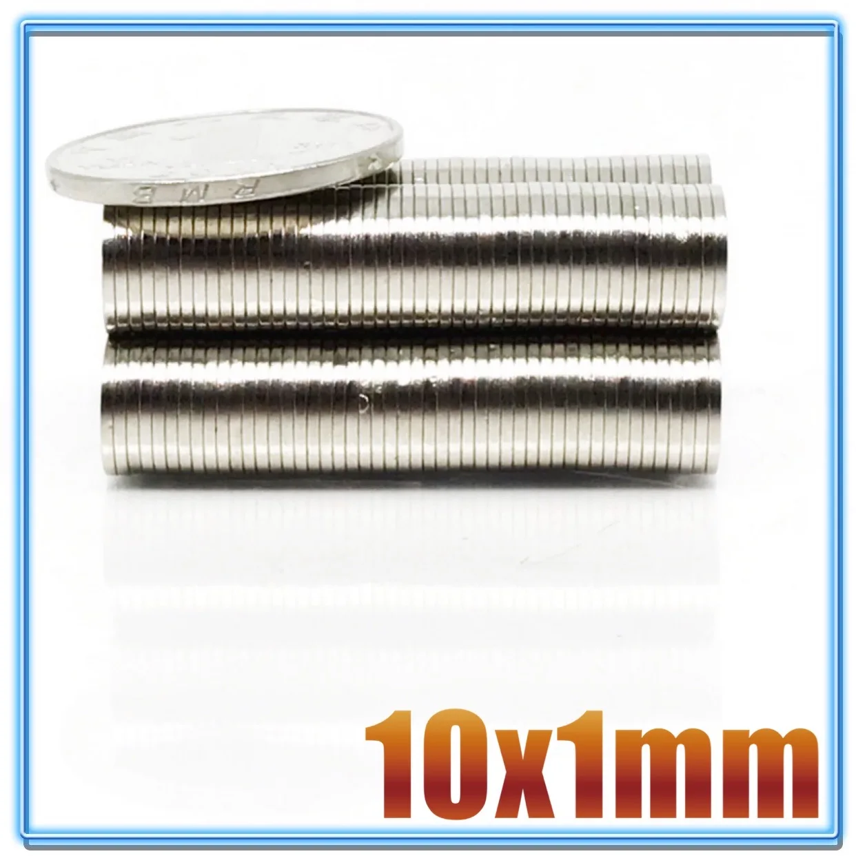 20/50/100/200/500 pcs 10x1 ímã de neodímio 10mm x 1mm n35 ndfeb rodada super poderoso forte disco imanes magnético permanente 10*1