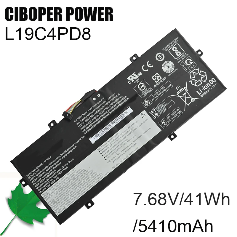 Laptop Battery L19C4PD8 L19M4PD8 SB10X87836 SB10X87837 SB10X87838 SB10X87839 41Wh For Yoga Duet 7-13IML05 2-in-1 IML  2020 2021