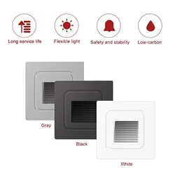 Luce per scale a LED con luce verso il basso impermeabile luce per scale 1W 85-265V da incasso a parete luci per gradini per scale interne/esterne