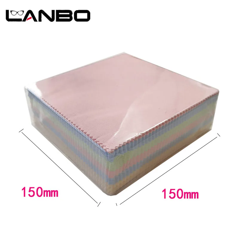 LANBO  Individually Packaged 15x15CM Lens Clothes Clean Cloth Microfiber Sunglasses Eyeglasses Camera Glasses Duster Wipes