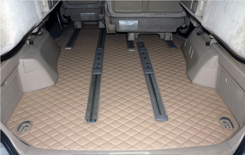 High quality rugs! Custom full set car floor mats + trunk mat for Toyota Alphard 7 8 seats 2008-2002 waterproof durable carpets