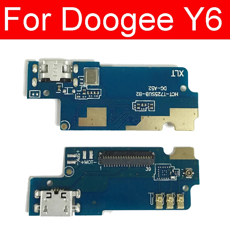 

USB разъем для зарядки док-станции для Doogee Y6 Зарядное устройство USB порт разъем плата гибкий кабель запасные части