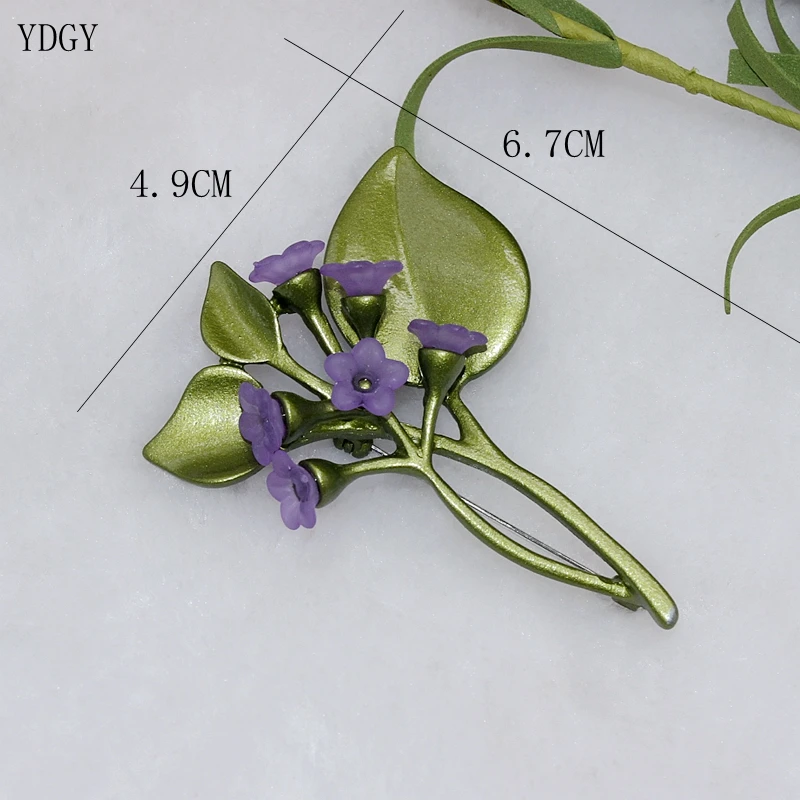 YDGY New jewelry brooch decorative paint dyed green natural purple oven hairpin decorative scarf with clasp stone