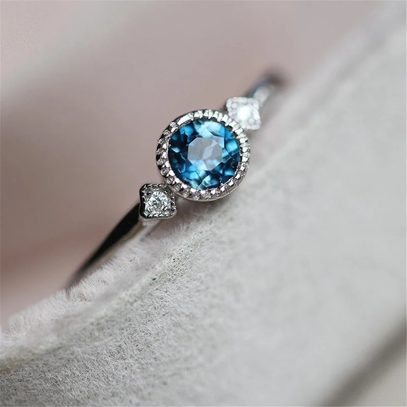 

Fashion Crystal Zircon Rings For Women Accessories Jewelry Party Engagement Bridal Wedding Gift Simple Rings