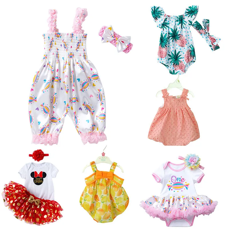 2021 New Styles Reborn Doll Clothes outfits 50-58CM Reborn Doll Dress High Quality Dress All Cotton Clothes With Hairband