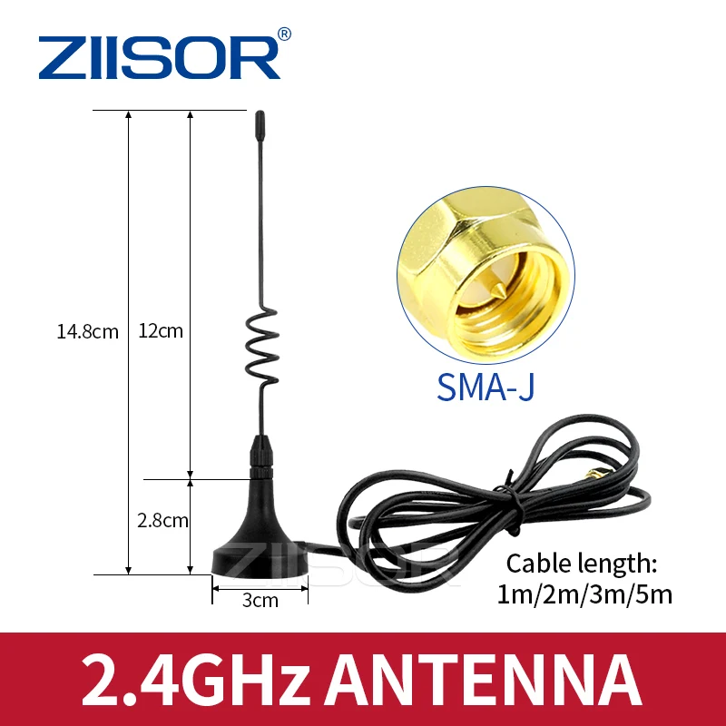 Ziisor 2.4GHz Wifi Antenna Indoor Digital Internet Antenna 2.4G SMA Male for Router Aircard Aerial