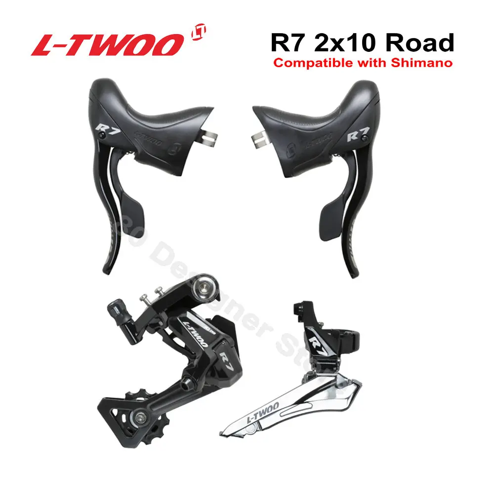 

LTWOO R7 2X10 Road Bike Shifters 2x10 Speed Lever Brake Road Bicycle Derailleur Compatible for road 10s R6800 R4700 Claris Sora