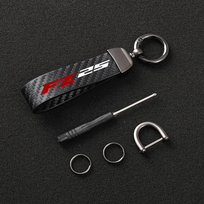 

High-Grade Leather Motorcycle keychain Horseshoe Buckle Jewelry for YAMAHA FZ-25 FZ25 2019 2020 Motorcycle Accessories