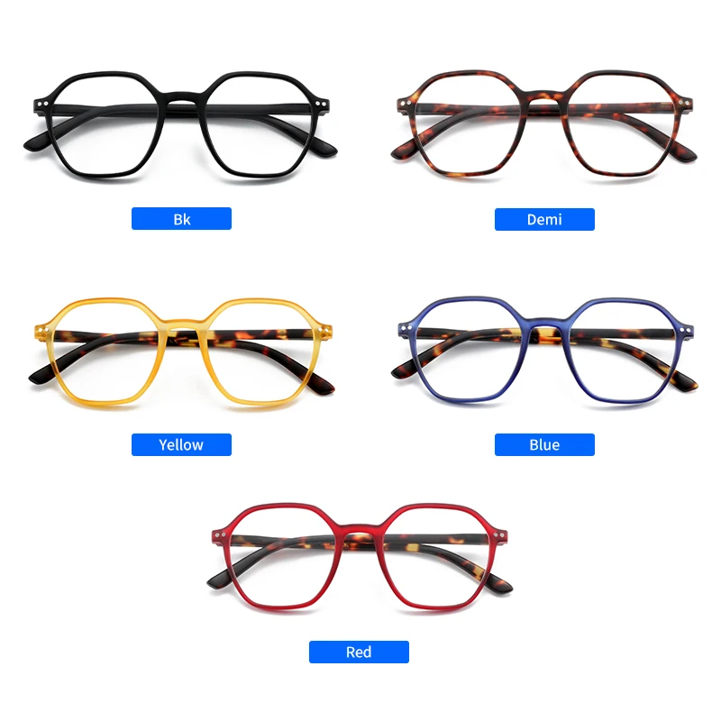 ZENOTTIC Anti Blue Light Blocking Glasses Men Women Hexagon Computer Gaming Spectacles Frame Oversize Optical Myopia Eyeglasses