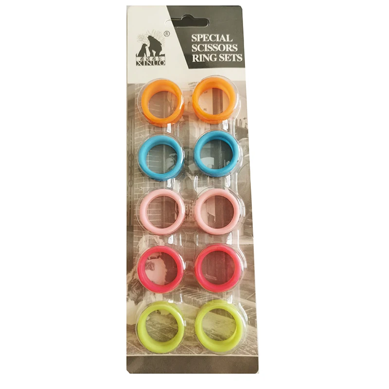 Mix colors silicone scissor finger ring insert