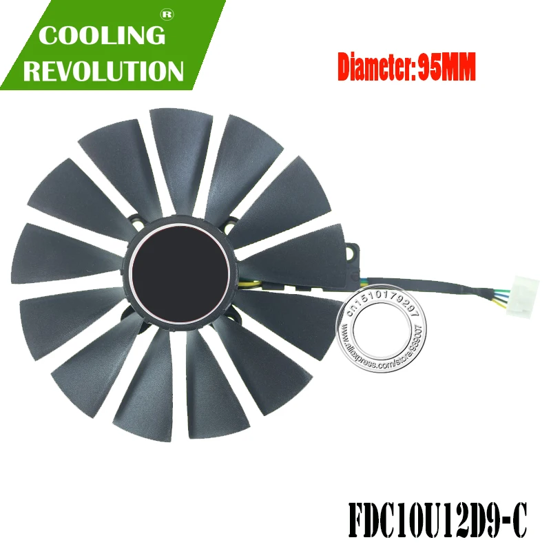 95MM FDC10U12D9-C PLD10010B12HH 6Pin Cooling Fan For ASUS PH-GTX 1660 TI PH-GTX1660TI -6G RTX2060 ITX Graphics Card Cooling Fan