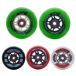 Rodas de patins com super elasticidade, 84mm, em linha, 60x8rs, rolamento de alta velocidade, 84a, durável, pu, pneus 8 tamanhos