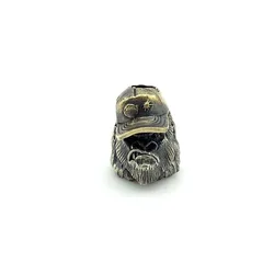1 X Outdoors DIY Tools EDC White Brass Monkey Knife Beads Lanyard Pendants Key Rings Accessories