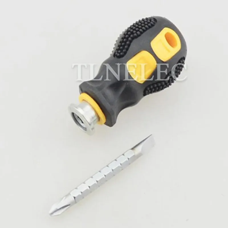 Mini Ultra Short Screwdriver Micro Screwdriver Double-Use Type Telescopic Screwdriver Small Radish Screwdriver