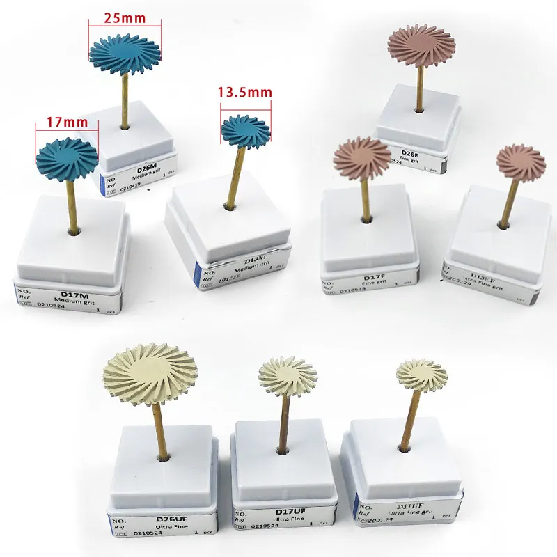 9types Dental Composite Resin Polishing Disc Teeth Polishing Spiral Flex Brush Big/small Polisher Burs Dental Supplies