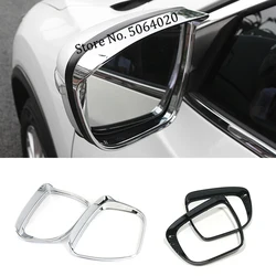 For Nissan X-Trail T32 Rogue 2014-2020 ABS Chrome Car Rearview Mirror Covers Rain Eyebrow Frame Exterior Cover Trim Accessories