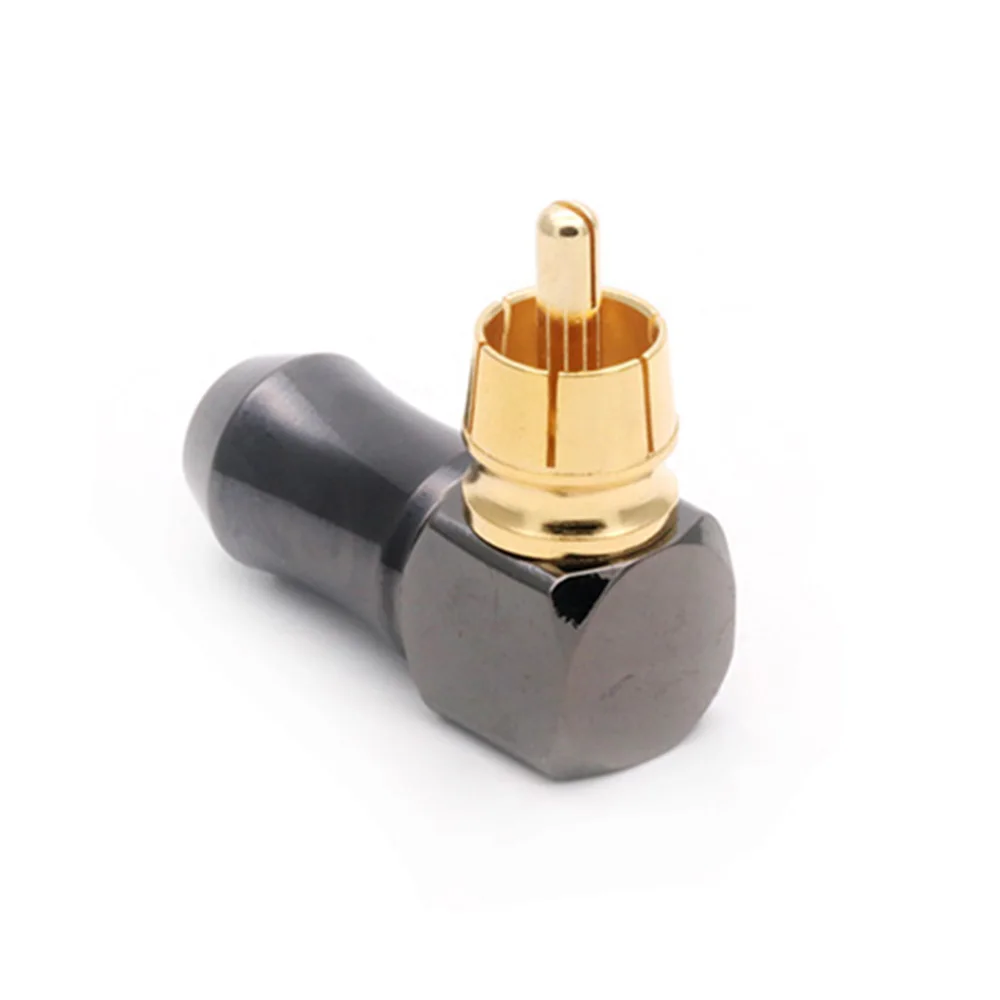 8PCS RCA Connector, RCA Right Angle HIFI Terminals, High Quality Gold Plated, Supporting up to 6.5mm Cable