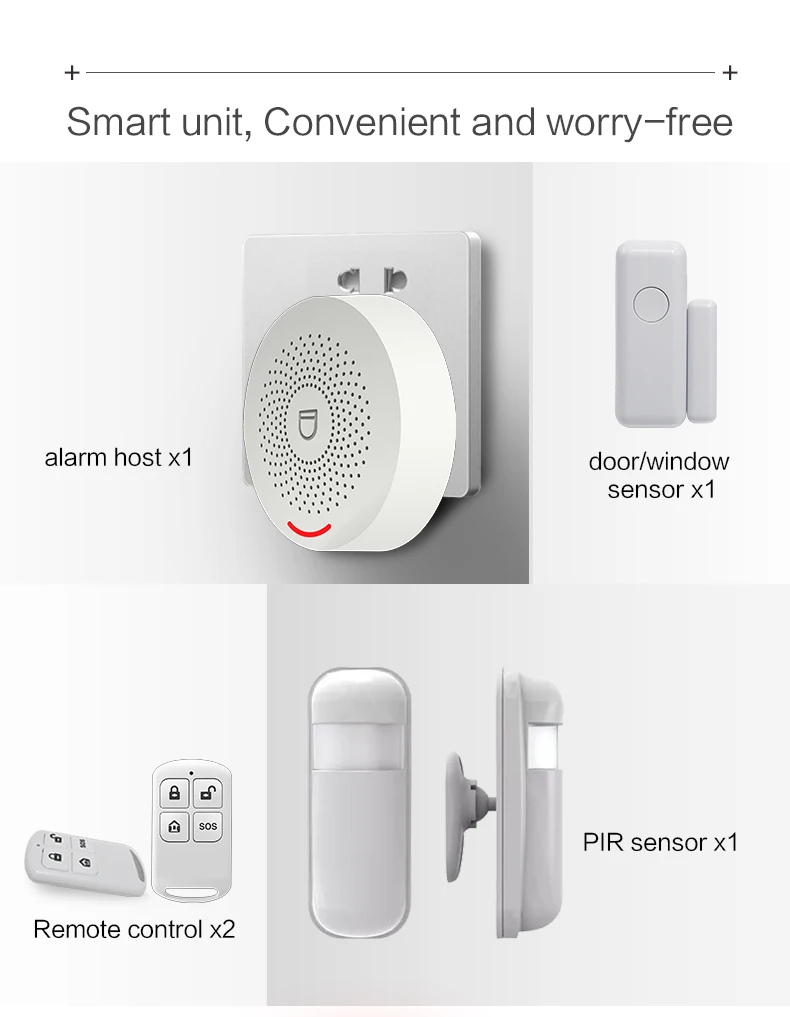 Wifi Smart Home Alarm System Wireless 433MHz Burglar Security Alarm Tuya Smart Life App Control Wireless Home Alarm Kit