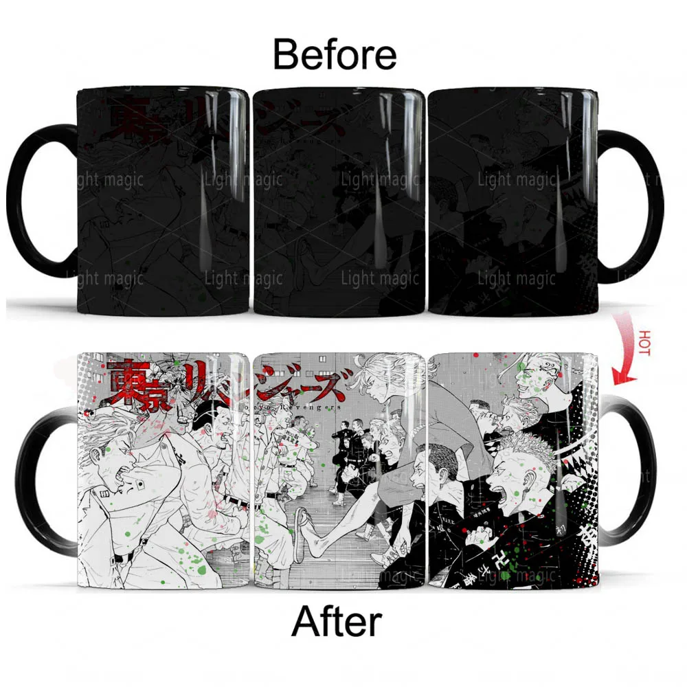 2021 sommer Neue Anime Tokyo Revengers Kaffee Becher 350Ml Wärme Empfindliche Farbwechsel Kaffee