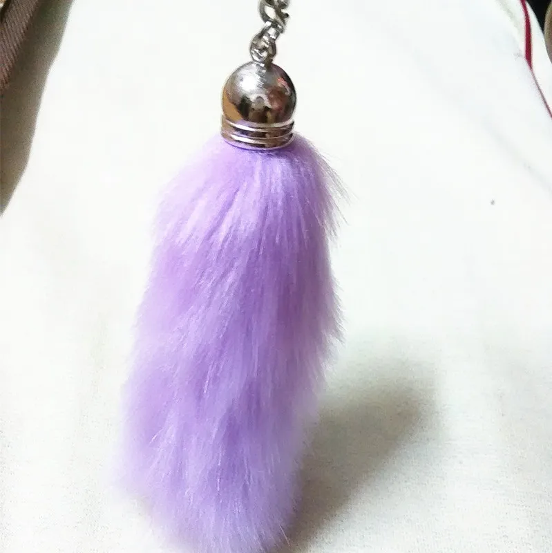 13 Color High Quanlity Tail Design Fake Fox Fur Car Key Ring Bag Chain Personality is Hanged Keychains