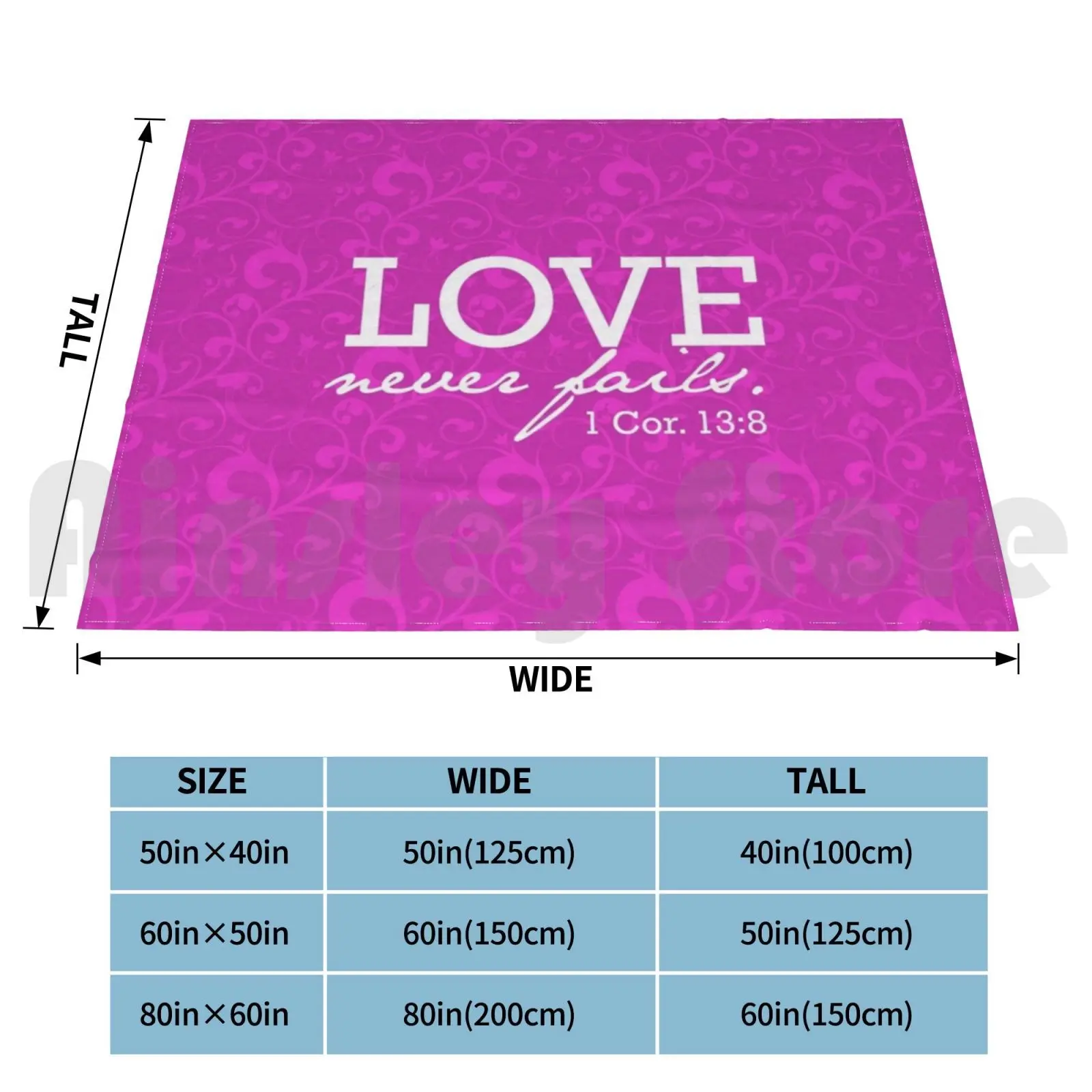 Love Never Fails-Pink Blanket For Sofa Bed Travel Jw Jw Ministry Jw Souvenirs Jw Gifts Jw Gift Ideas Jw Art Jw