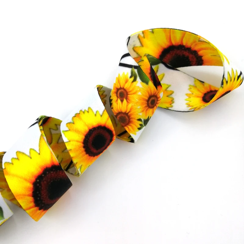 Sunflower Keychain Lanyards for Keys Neck Strap ID Card Badge Holder Mobile Phone Rope Necklace Webbing Ribbon Cuello Decor