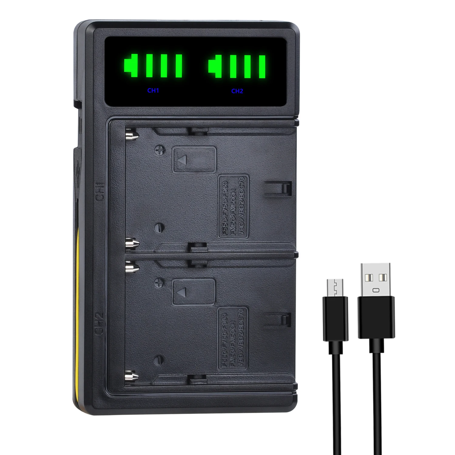 Bateria DuraPro NP-F970 NP-F960 7800mAh ze wskaźnikiem zasilania + podwójna ładowarka LED do lampy wideo LED NP-F, do aparatu Sony CCD-RV100