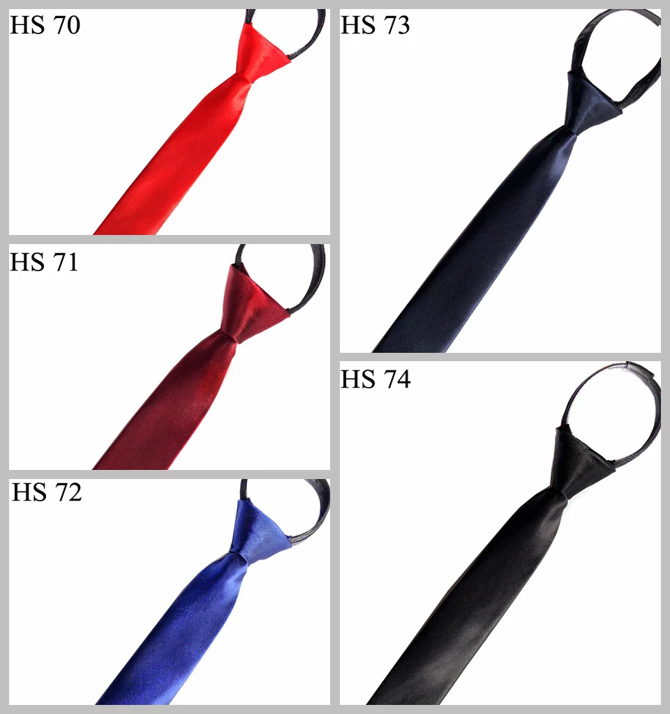 HUISHI Vorgebundene Herren-Krawatte mit Reißverschluss, schmal, rot, schwarz, blau, einfarbig, schmal, schmal, Unterhaltungsfeier – Detail 16