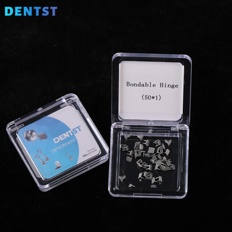 Dentst 50szt Dental Orthodontic Tongue Tamer Lingual spikes Bondable Hinge Tongue Habit Bite Turbos Correction Button Bracket