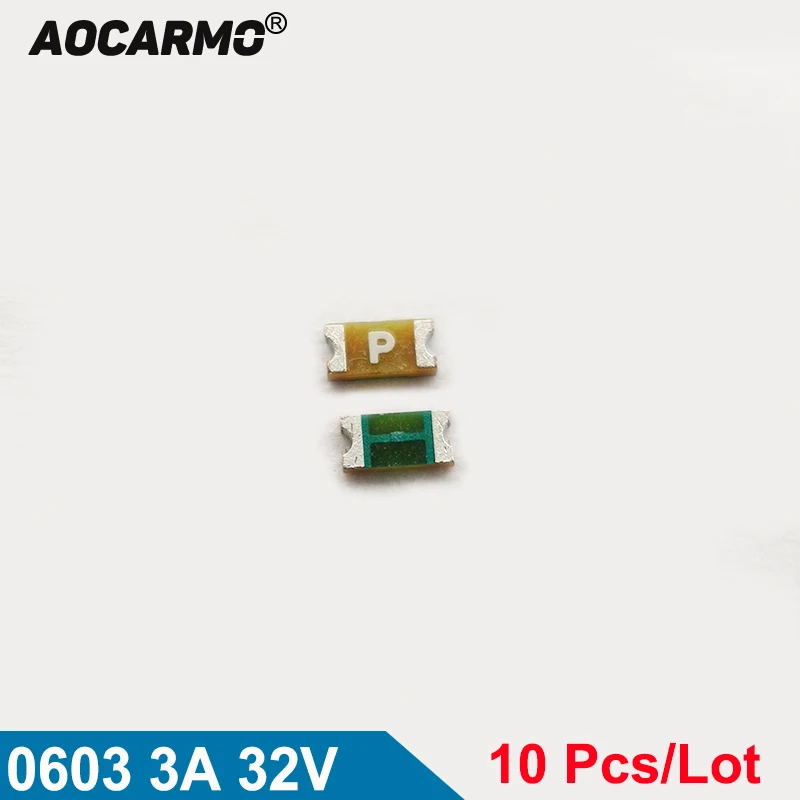 Aocarmo 10Pcs/Lot F9700 0467003 3AMP-32V-467 Blown Disposable Fuse 0603 3A 32V Silk Printing P