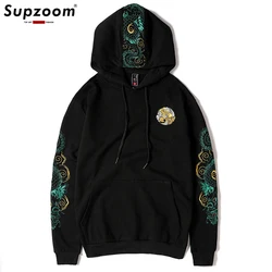 2020 New Arrival Sale Men's Fleece Hoodie Dragon Pure Cotton National Clothes Large Pullover Hooded Casual Animal Hoodies Men