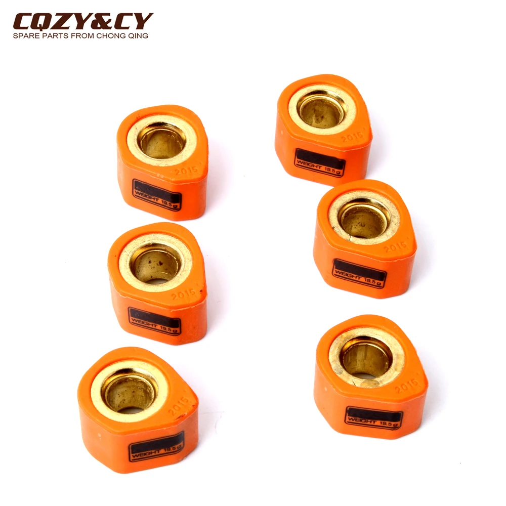 6pc Racing Roller Set / Variator Weights 20x15mm 8g 10g 13g 15g 19g For Peugeot SV125 Keeway F-ACT 125 Beta Eikon 125cc 150cc