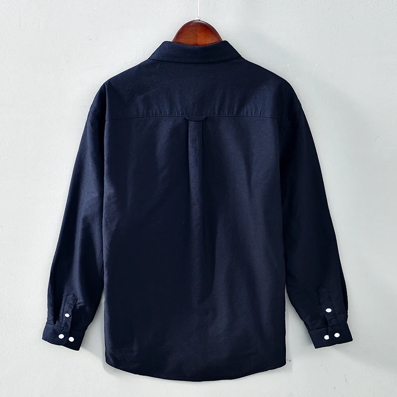 Italy Suehaiwe's Brand Long-Sleeve Casual Dark Blue Shirt Men Cotton Plus Velvet Warm Shirts For Men Chemise Camisas De Hombre