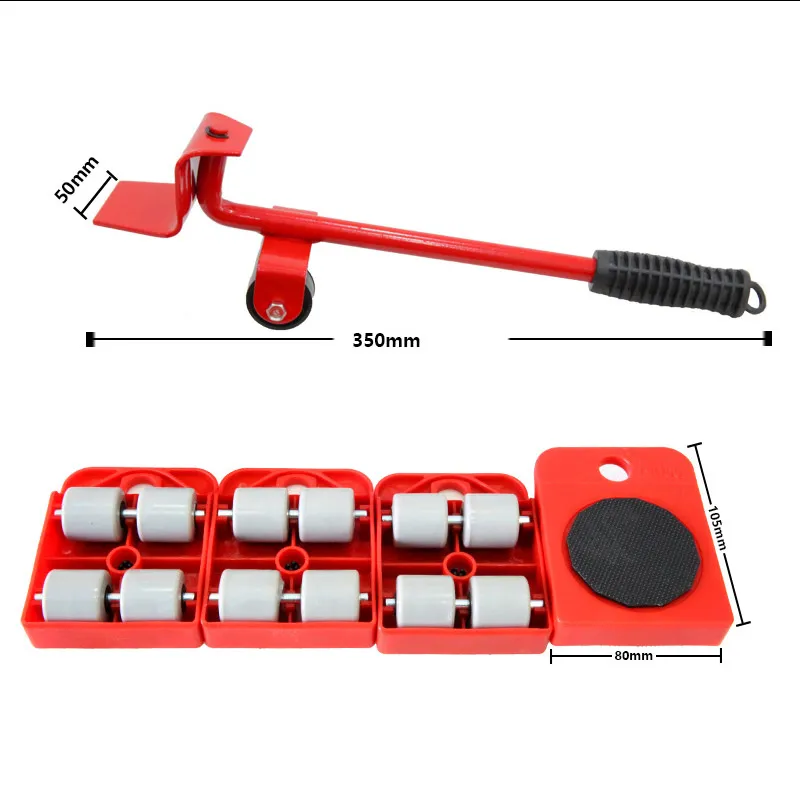 Furniture Mover  Furniture Lifter Heavy Professional Furniture Roller Move Tool Set Wheel Bar Mover Sliders Transporter Kit Trol