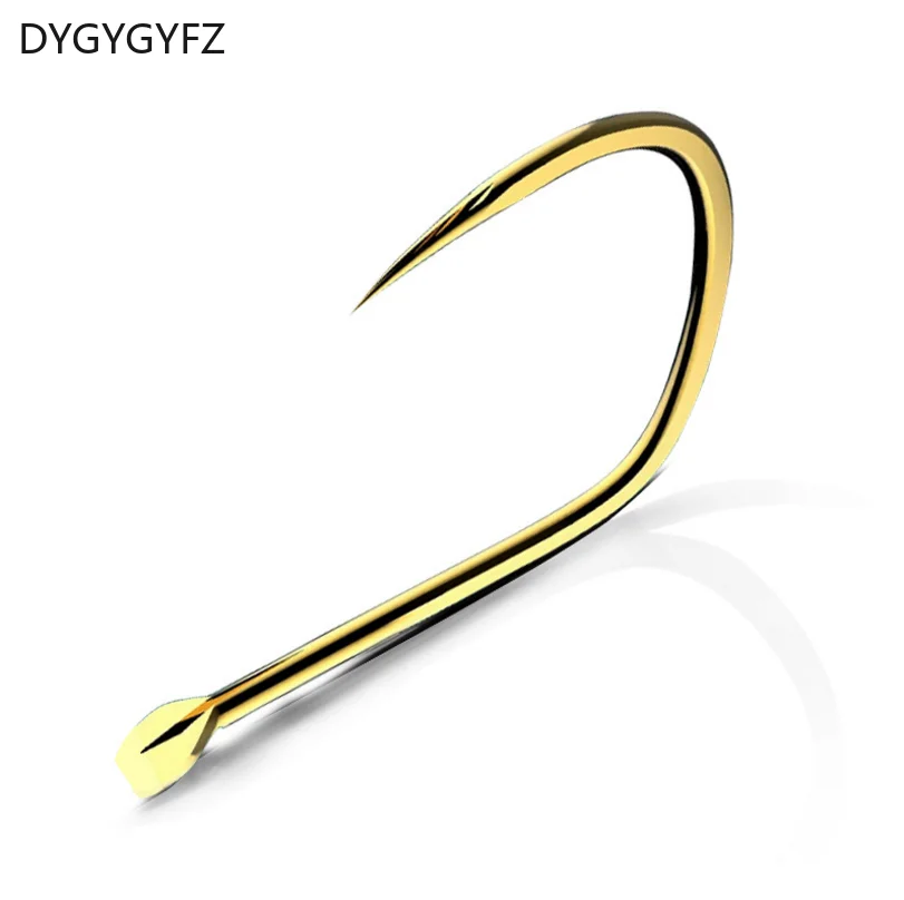 DYGYGYFZ 30 Pcs Horned Goldfish Hook Without Barbs with Blood Trough Hook Athletics Taiwan Fishing Hook