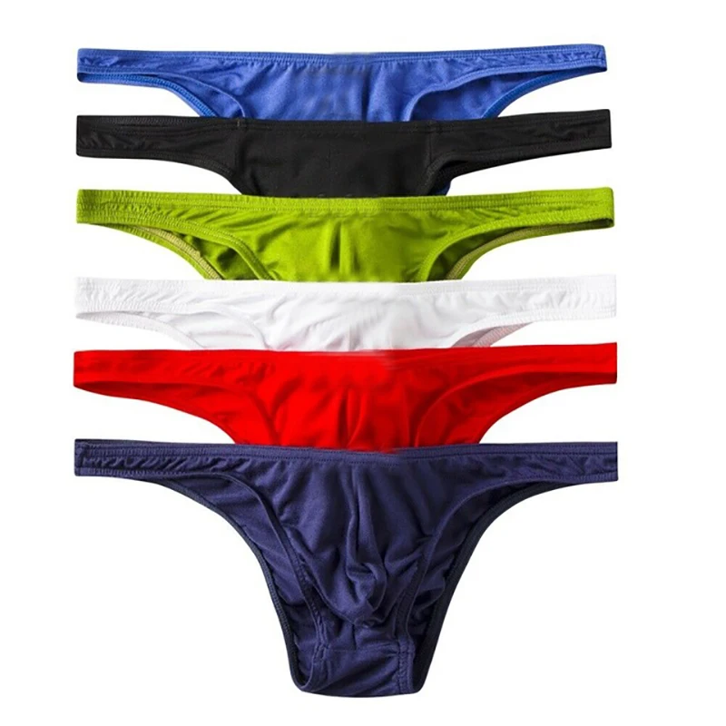 

4PCS/Lots Sexy Men Underwear Jock Strap Modal Slip Homme Briefs String Bugle Pouch Panties Thongs Cueca Underpants Bikini Tanga